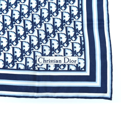 Christian Dior Silk Monogram Scarf Blue 2 of 3