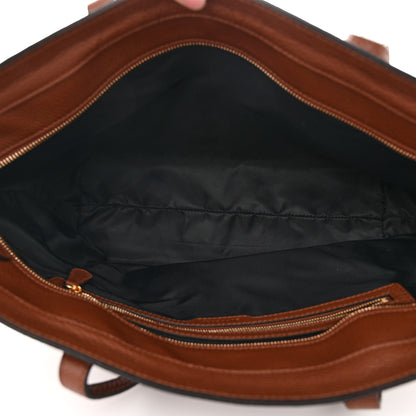 Burberry Calfskin Logo Embossed Medium Ardwell Tote Tan 5 of 9