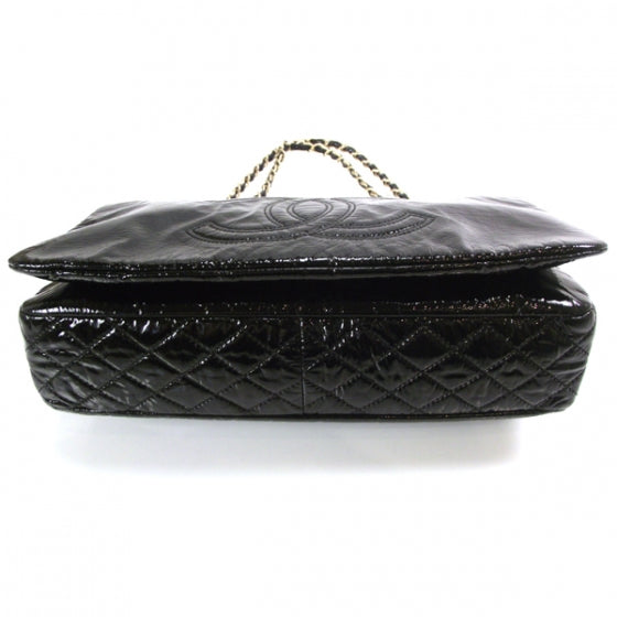 Chanel Vinyl Rock and Chain Medium Flap Black 4 of 11