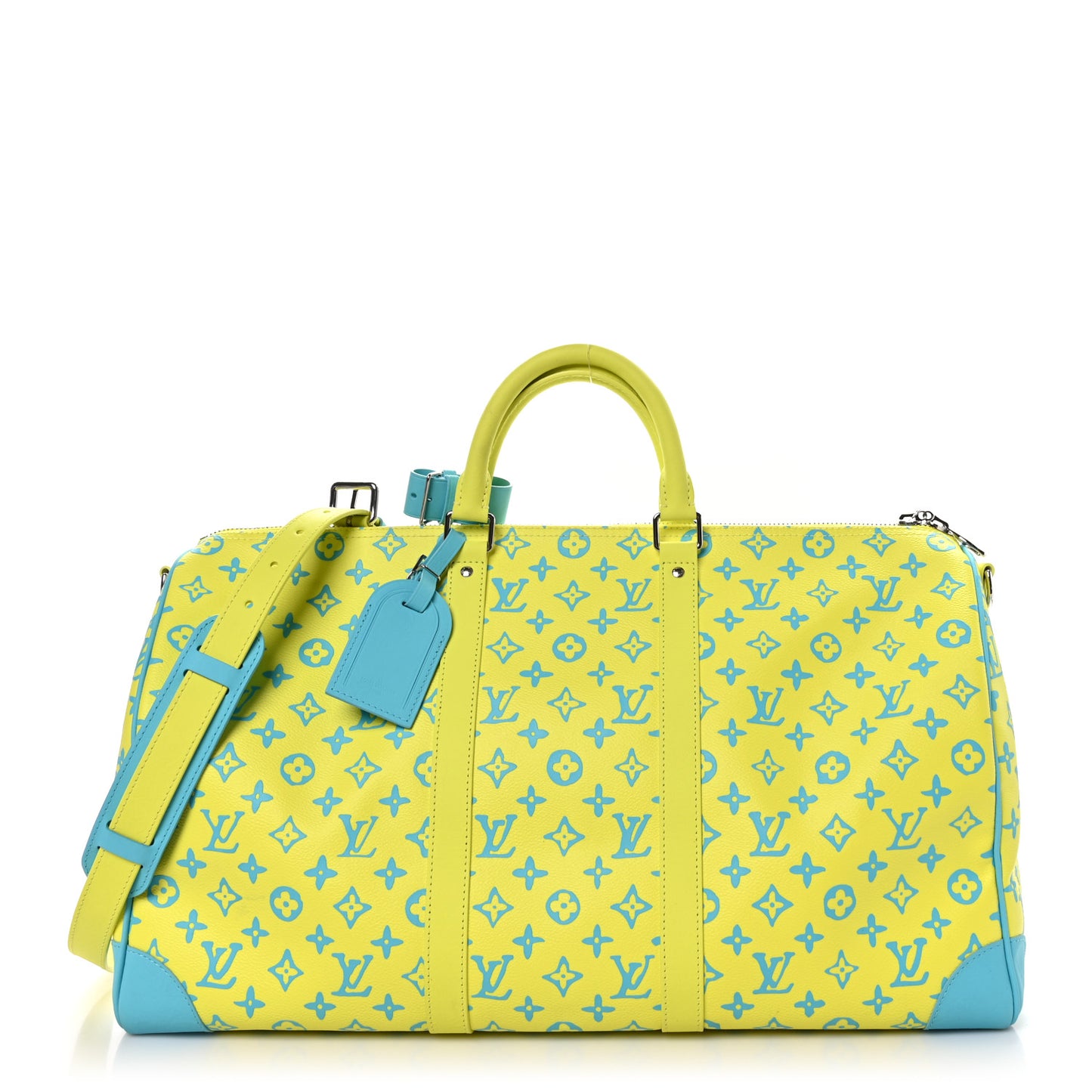 Monogram Playground Keepall Bandouliere 50 Lime