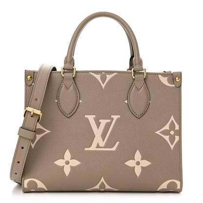 Louis Vuitton Empreinte Monogram Giant Onthego PM Tourterelle Creme 1 of 10