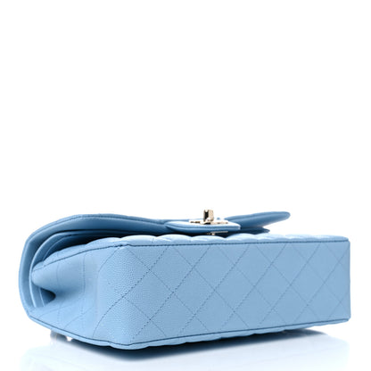 Chanel Caviar Quilted Small Double Flap Blue 3 of 9