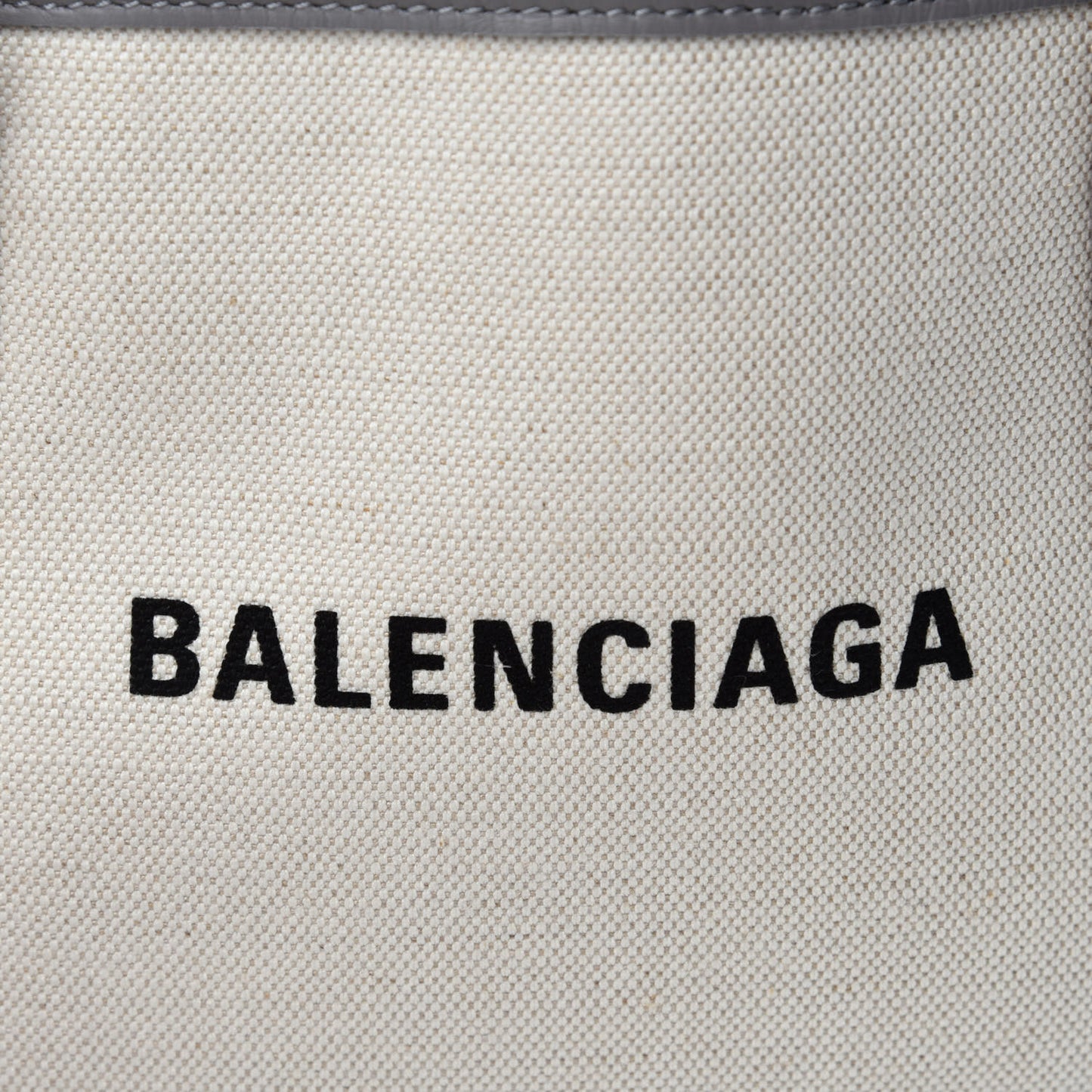 Cotton Canvas Calfskin Navy Cabas XS Grey