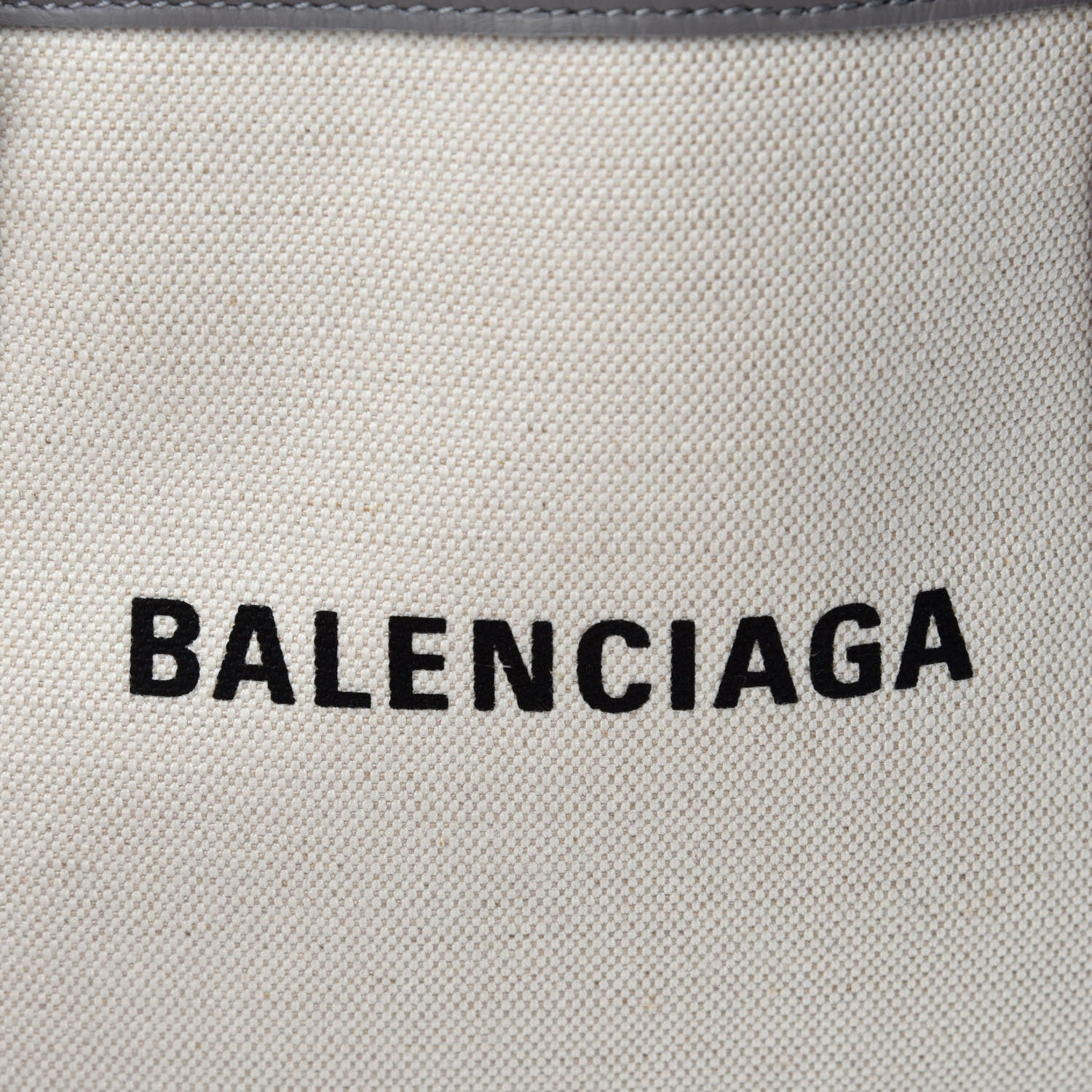 Balenciaga Cotton Canvas Calfskin Navy Cabas XS Grey 10 of 10