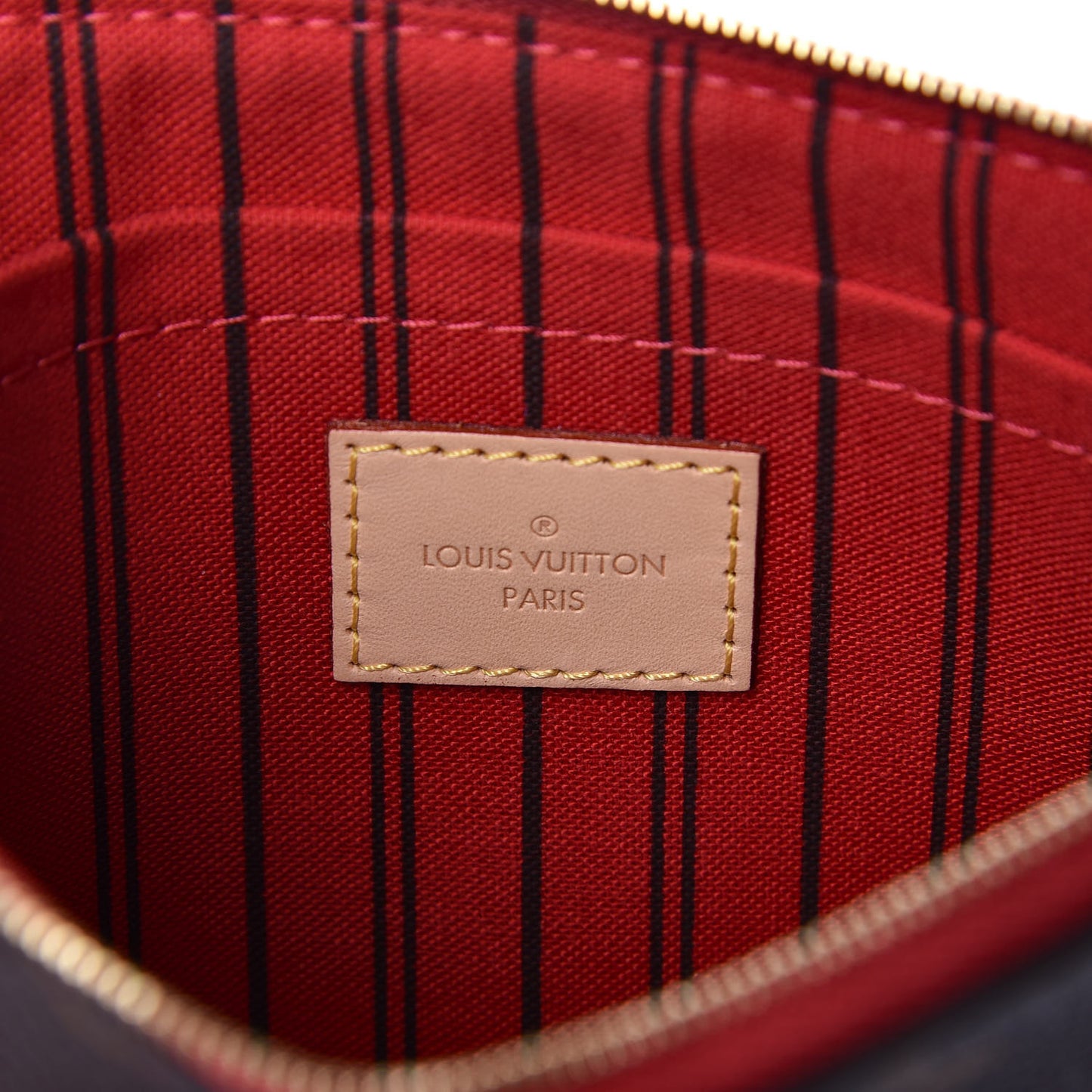 Monogram Neverfull MM GM Pochette Cherry