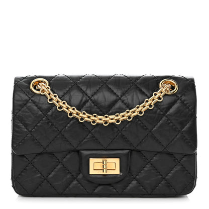 Chanel Aged Calfskin Quilted 2.55 Reissue Mini Flap Black 1 of 11