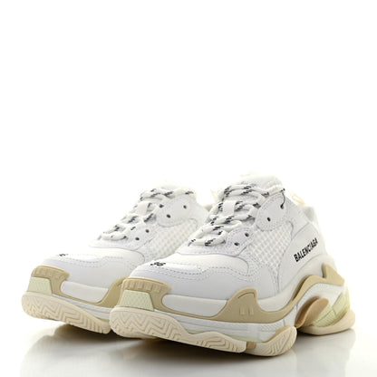 Balenciaga Fabric Mesh Womens Triple S Sneakers 36 White 3 of 7