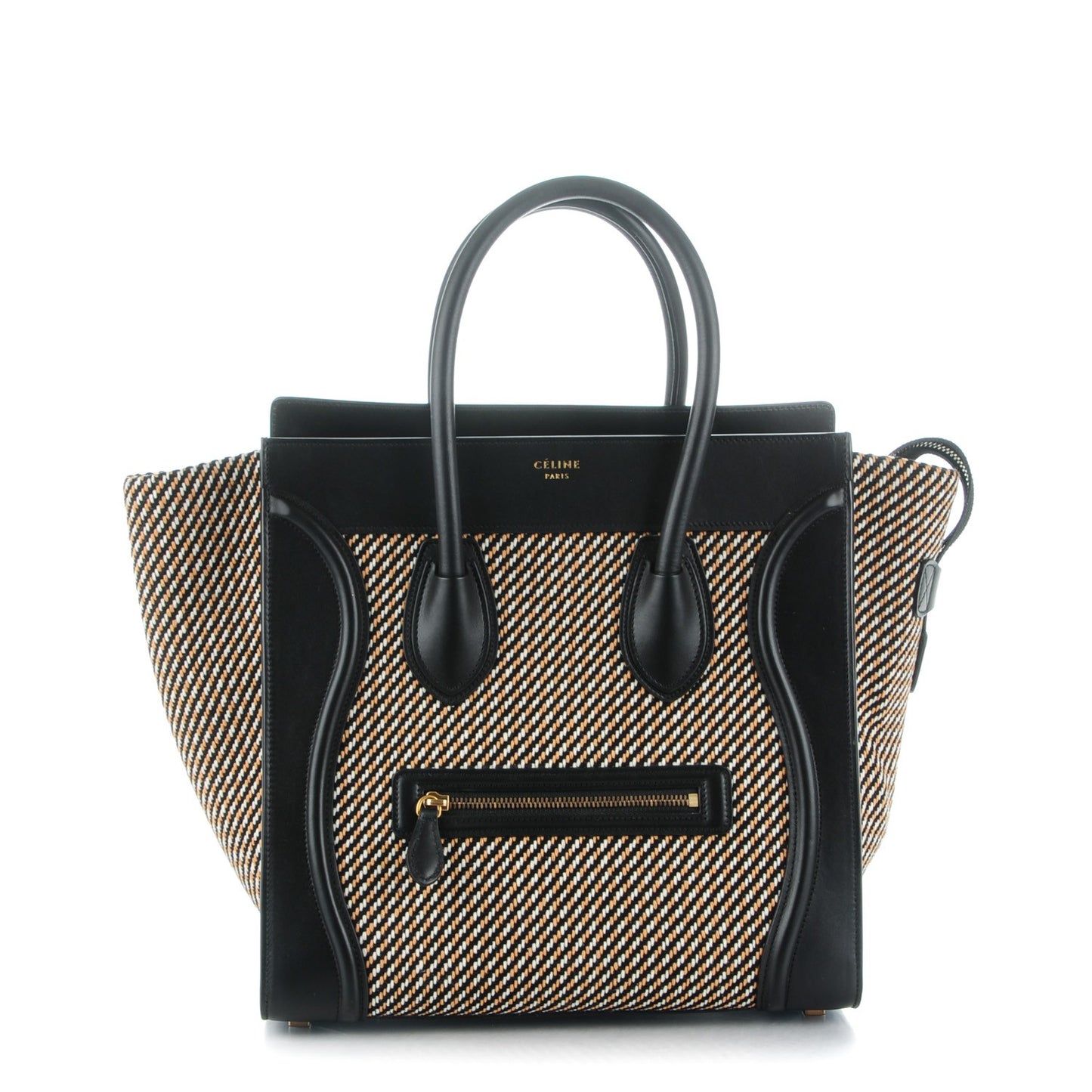 Twill Smooth Calfskin Mini Luggage Dune Black