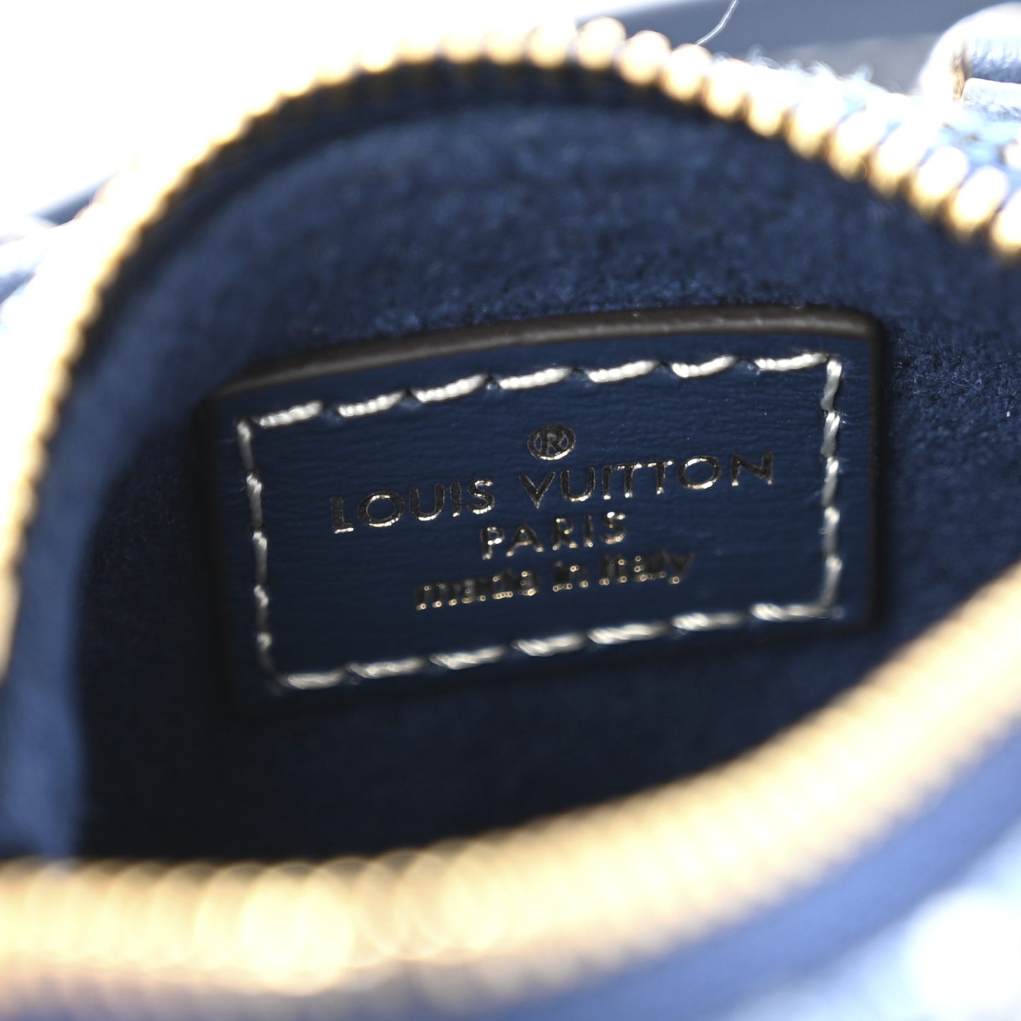 Denim Monogram Jacquard Micro Speedy Bag Charm Bleu