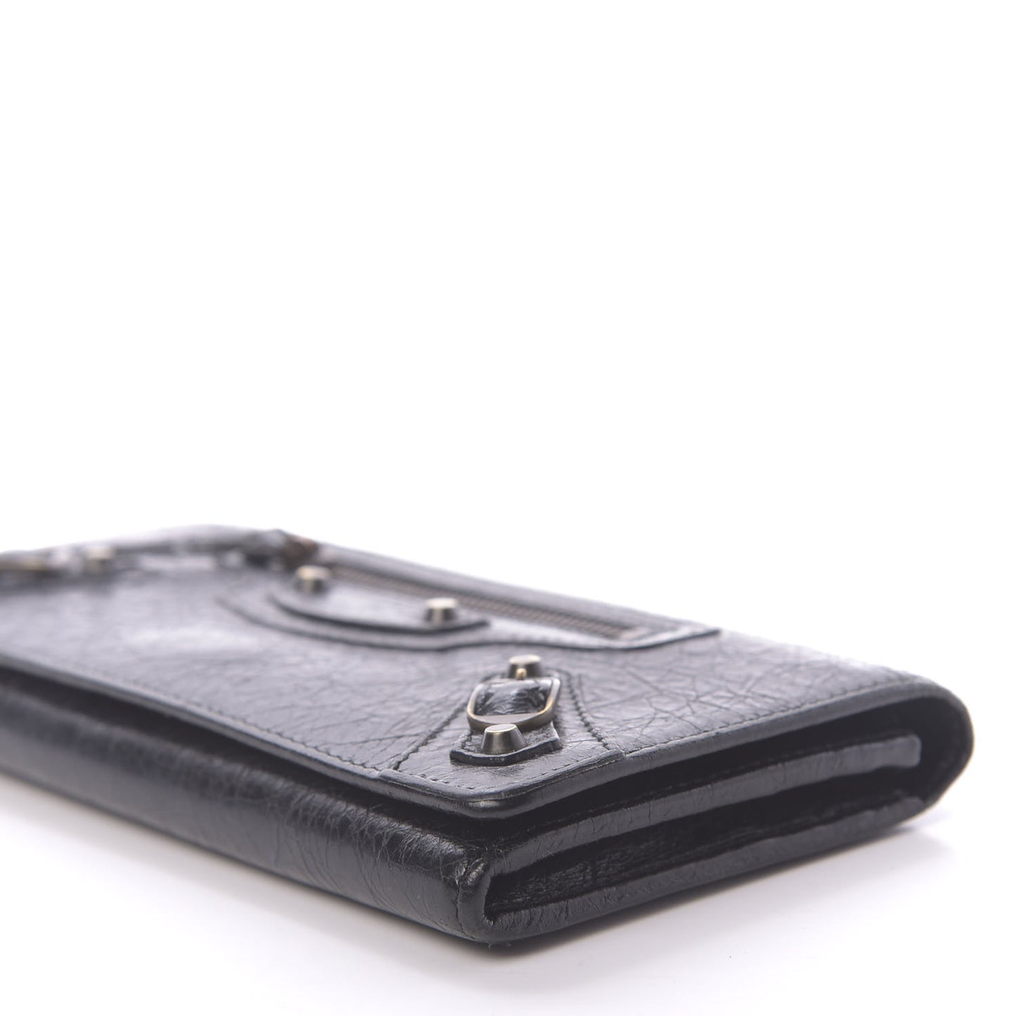 Agneau Classic Hardware Money Wallet Black