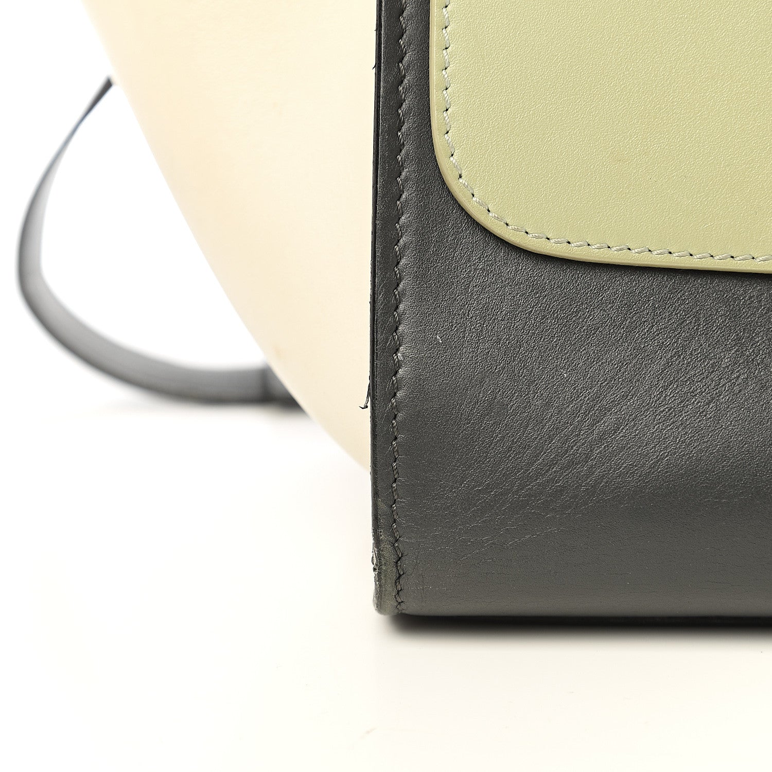 Celine Smooth Calfskin Medium Tri-Color Trapeze Pistachio 9 of 26