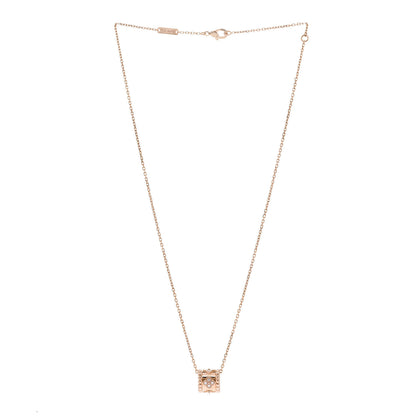 Van Cleef & Arpels 18K Rose Gold Diamond Small Perlee Clovers Pendant Necklace 3 of 5