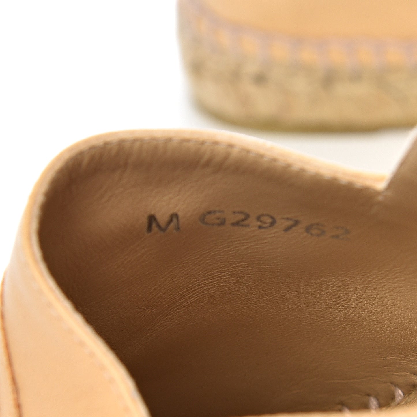 Lambskin CC Espadrilles 37 Beige Black