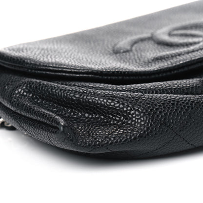 Chanel Caviar Half Moon Wallet On Chain WOC Black 5 of 7
