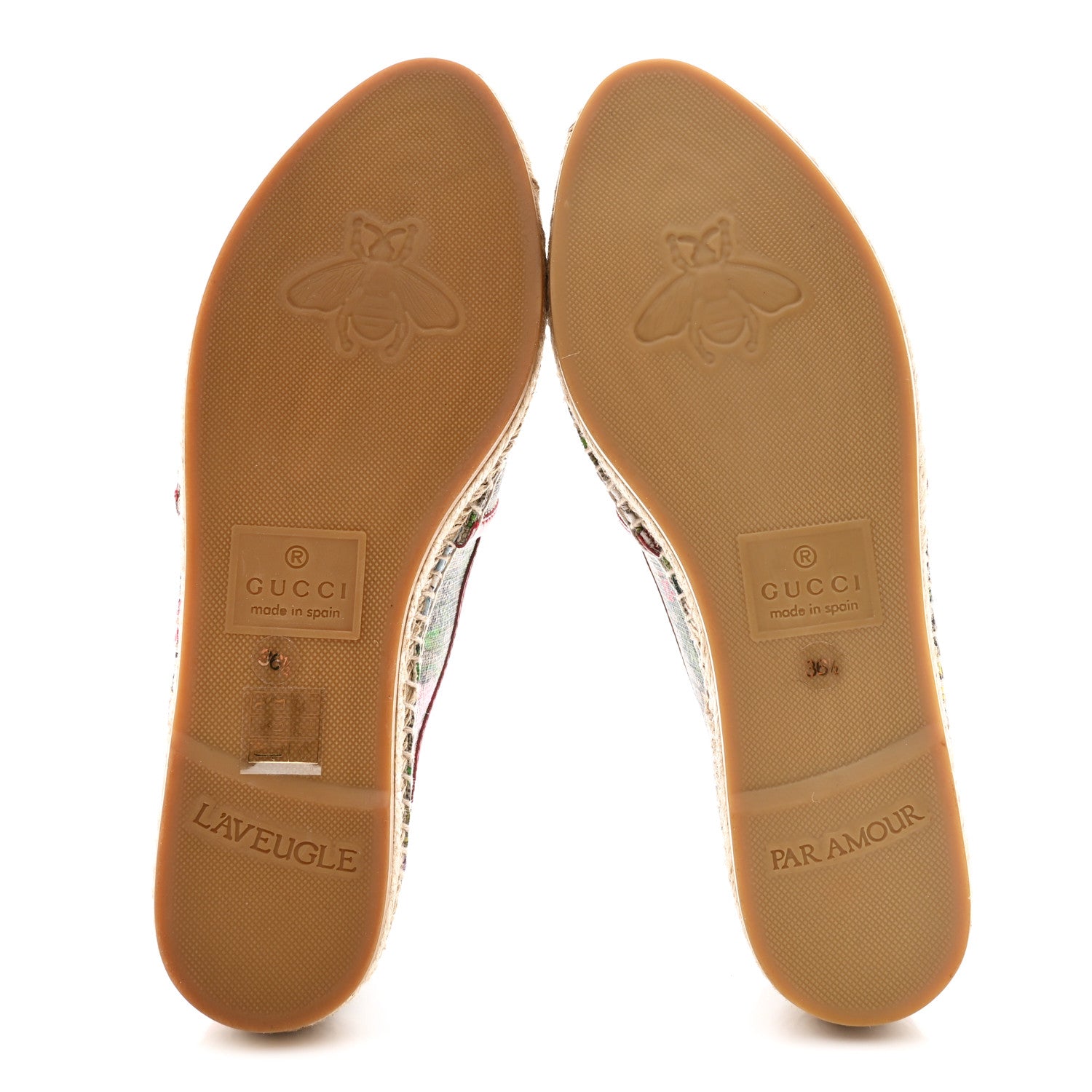 Gucci GG Supreme Monogram Tian Womens Espadrilles 36.5 Beige Ebony Multicolor Rosso 6 of 13