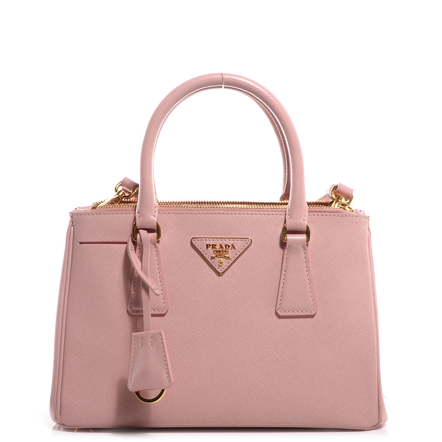 Prada Saffiano Lux Mini Double Zip Tote Orchidea 1 of 11