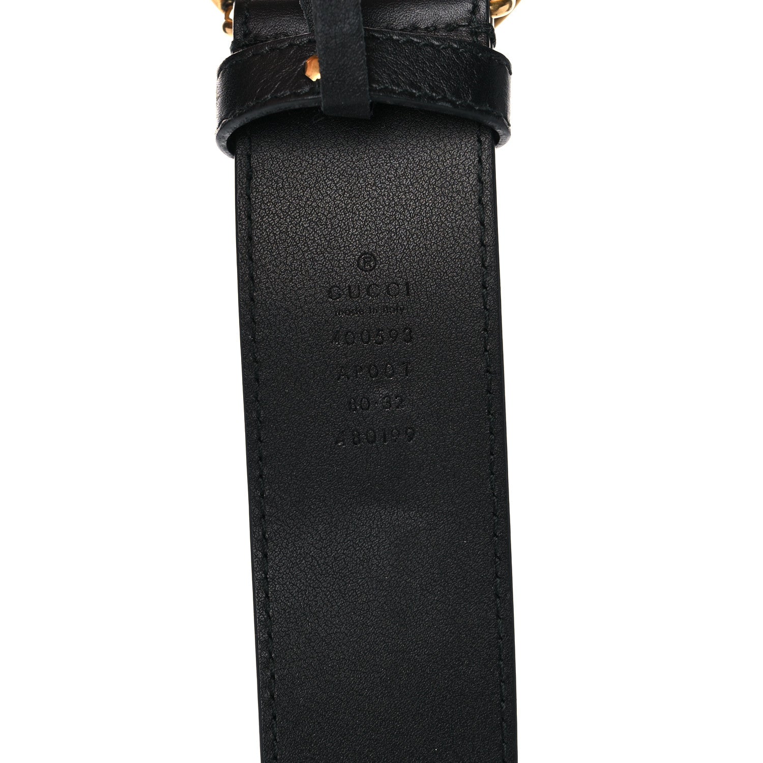 Gucci Calfskin Double G 40mm Belt 80 32 Black 3 of 10