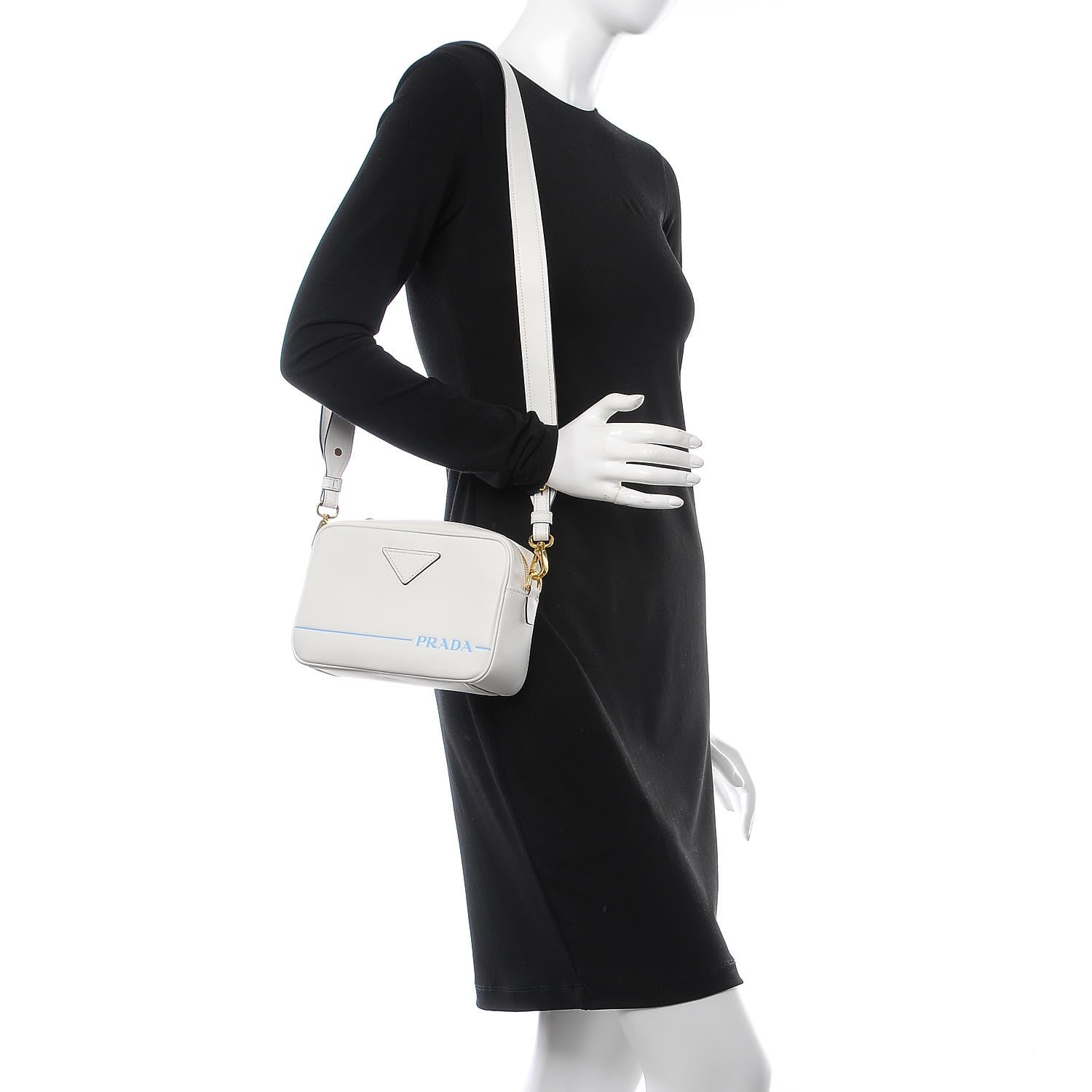 Prada City Calf Mirage Camera Bag White 2 of 7