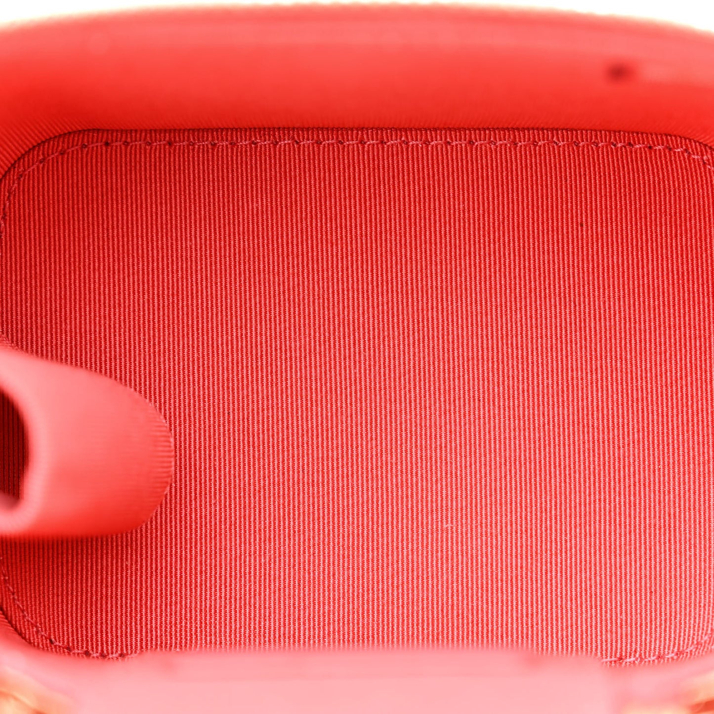 Lambskin Quilted Mini Vanity Case With Chain Pink