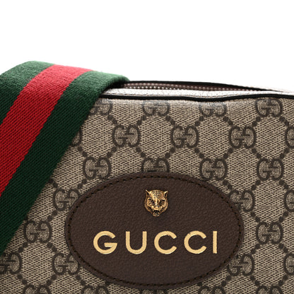 Gucci GG Supreme Monogram Web Neo Vintage Shoulder Bag Beige New Acero Crop 8 of 11