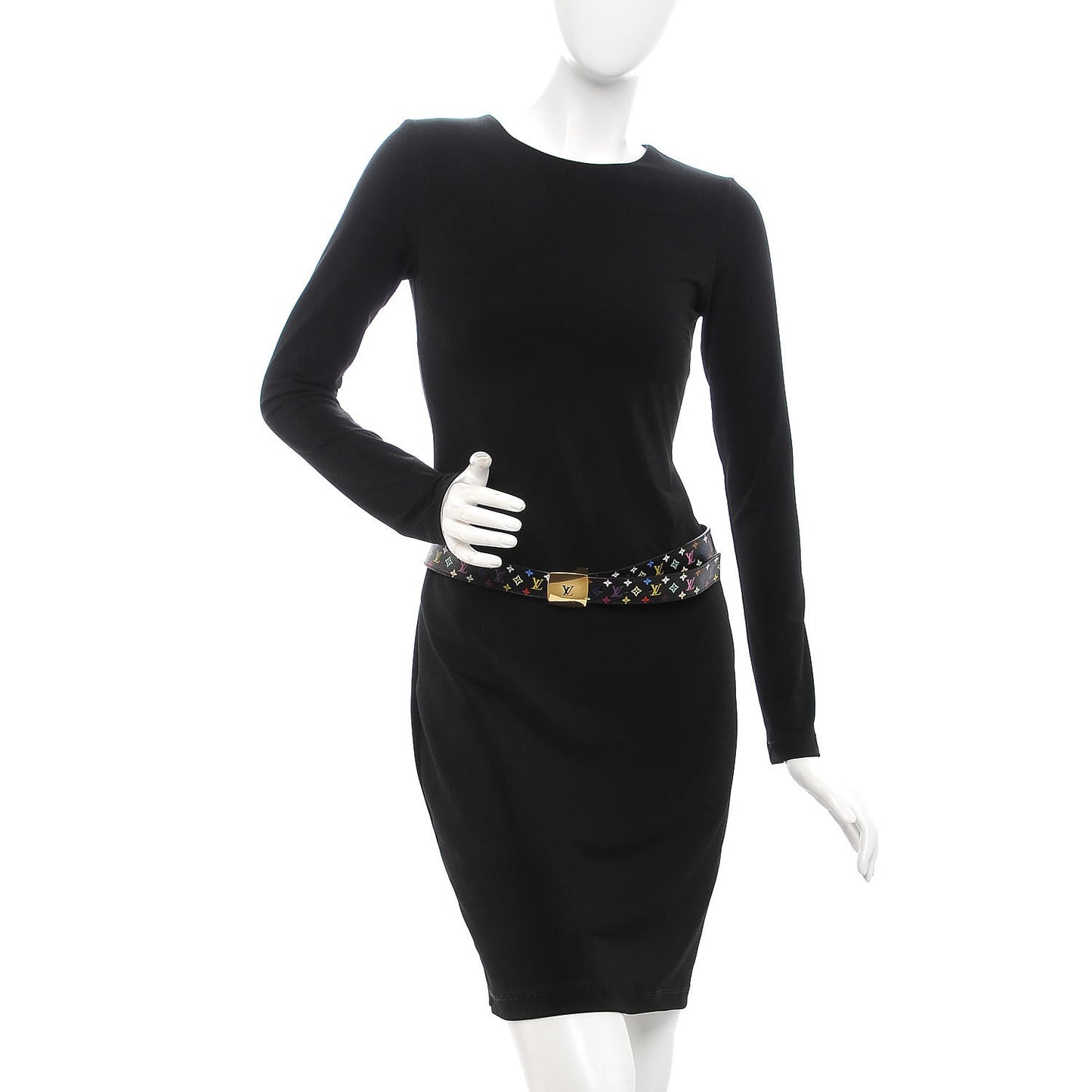 Monogram Multicolor LV Cut Reversible Belt 90 36 Black