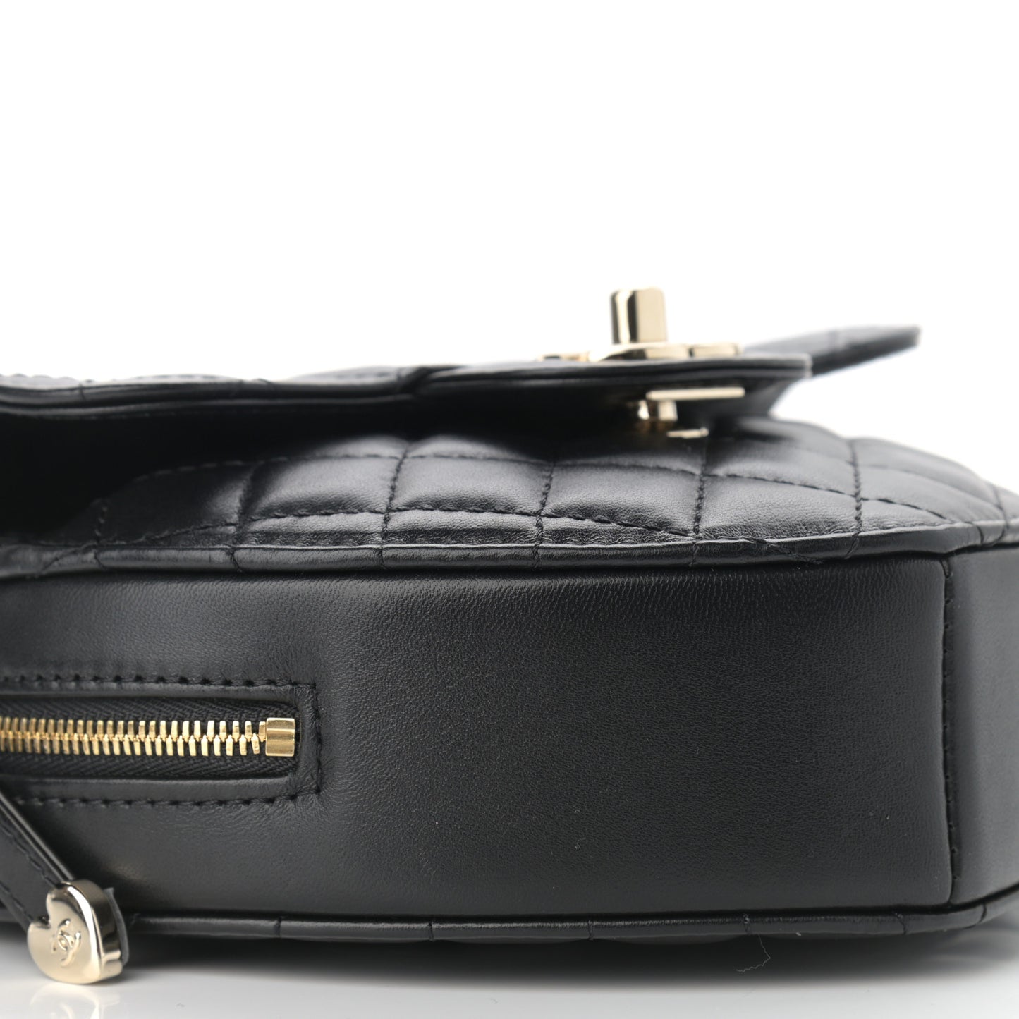 Lambskin Quilted CC In Love Heart Bag Black