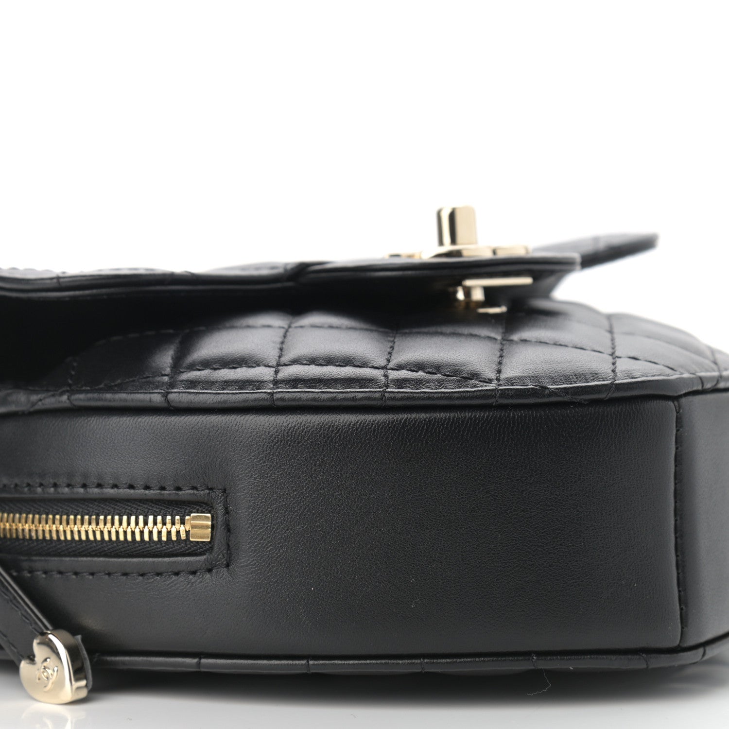Chanel Lambskin Quilted CC In Love Heart Bag Black 9 of 11