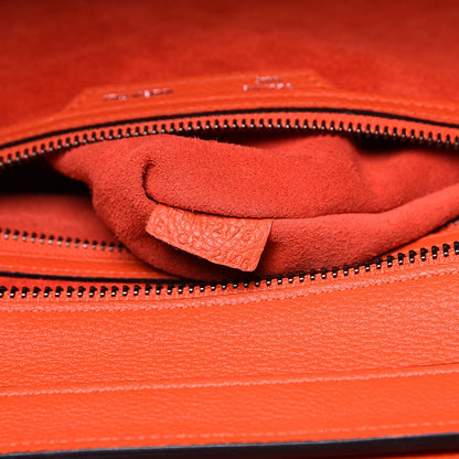 Celine Drummed Calfskin Mini Luggage Vermillion 6 of 10