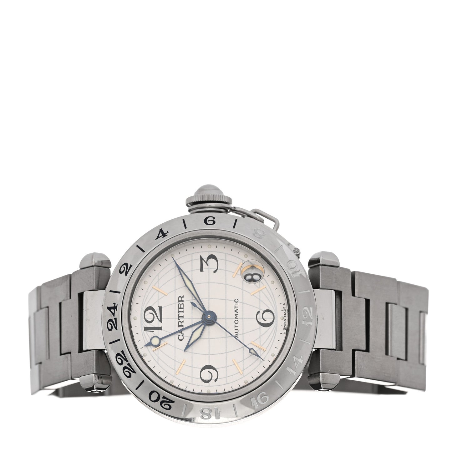 Stainless Steel 35mm Pasha GMT Automatic Watch