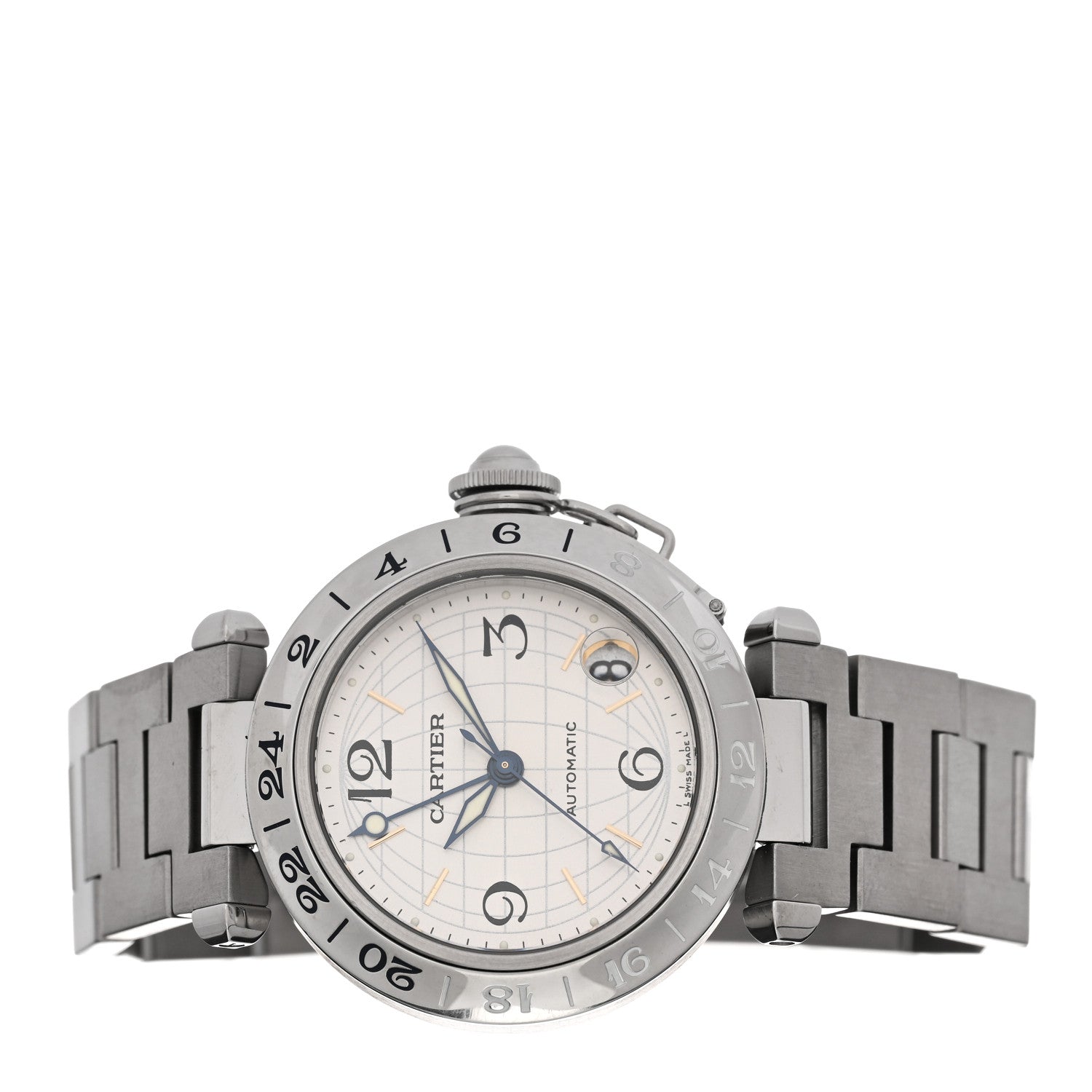 Cartier Stainless Steel 35mm Pasha GMT Automatic Watch 2 of 5