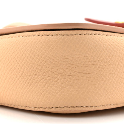 Celine Grained Shiny Calfskin Strap Clutch Light Taupe Red 10 of 10