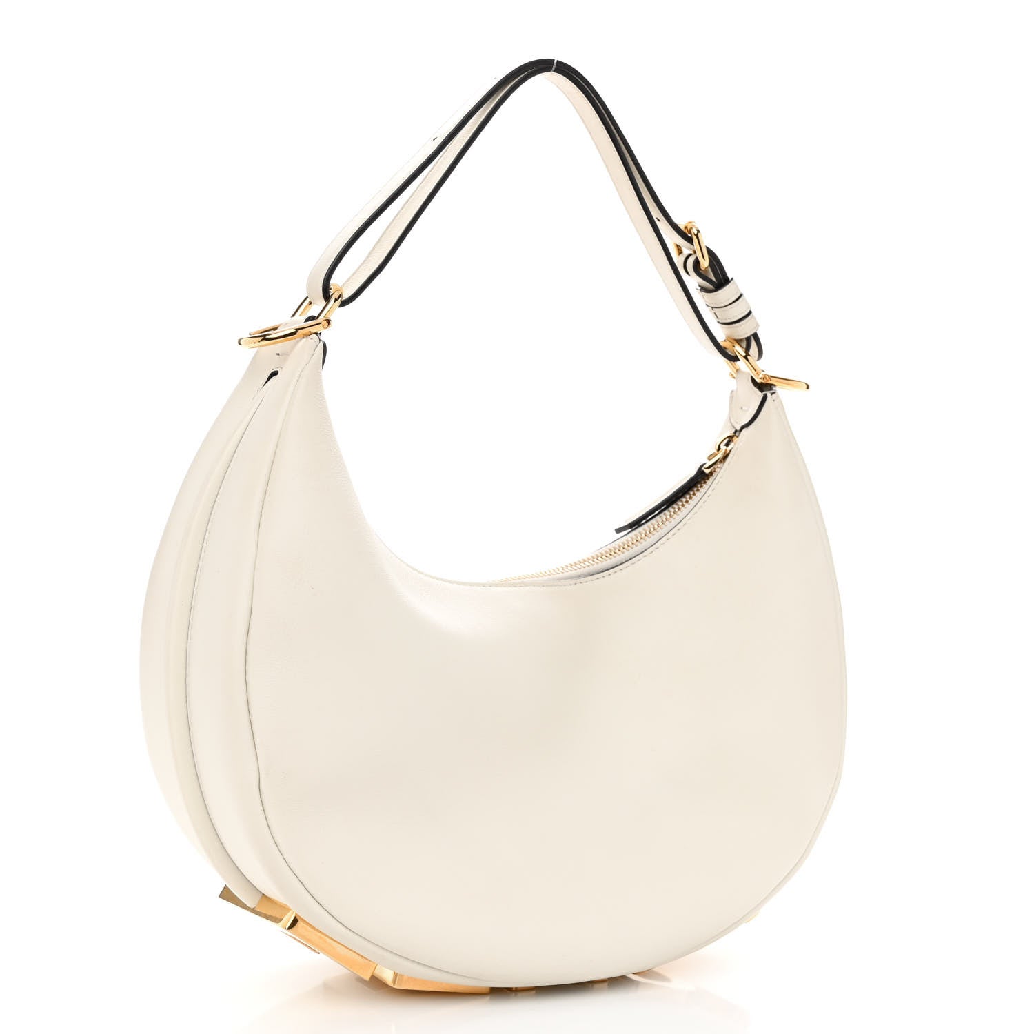 Fendi Vitello Grace Matte Small Fendigraphy Hobo Bag White Ice 3 of 10