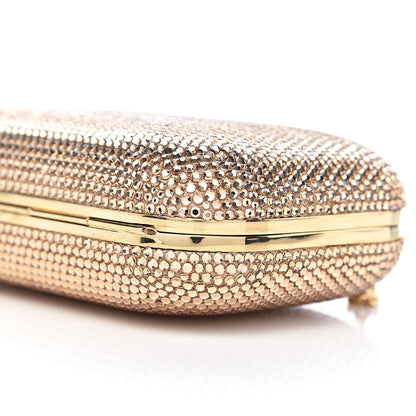 Judith Leiber Swarovski Crystal Minaudiere Clutch Gold 8 of 9