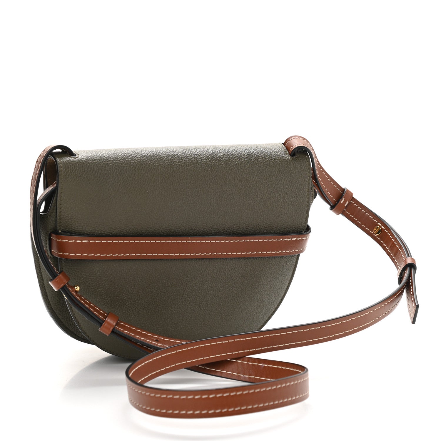 Loewe Calfskin Medium Gate Crossbody Bag Khaki Green 3 of 10