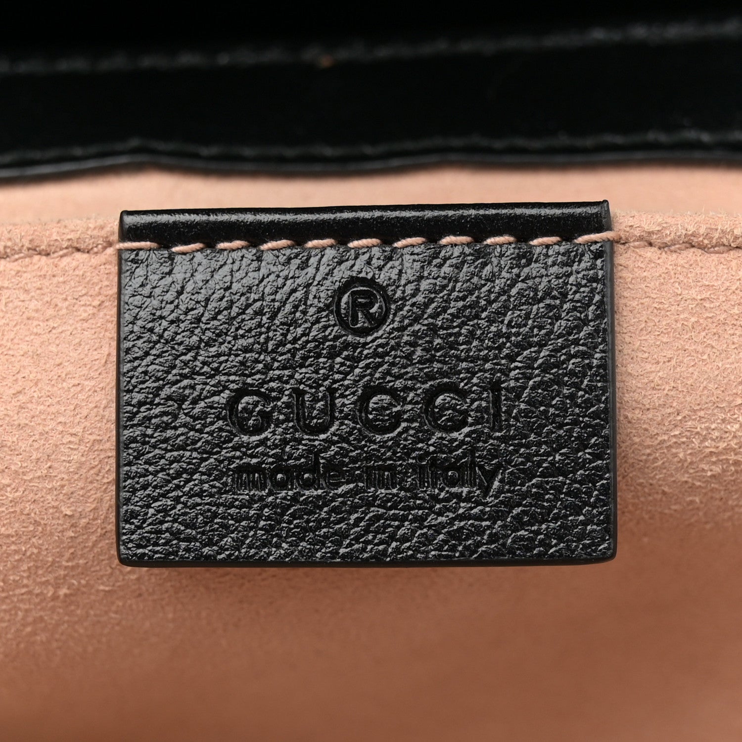 Gucci Vintage Effect Calfskin Matelasse Diagonal Striped Mini Torchon GG Marmont Shoulder Bag Black Beige 6 of 11