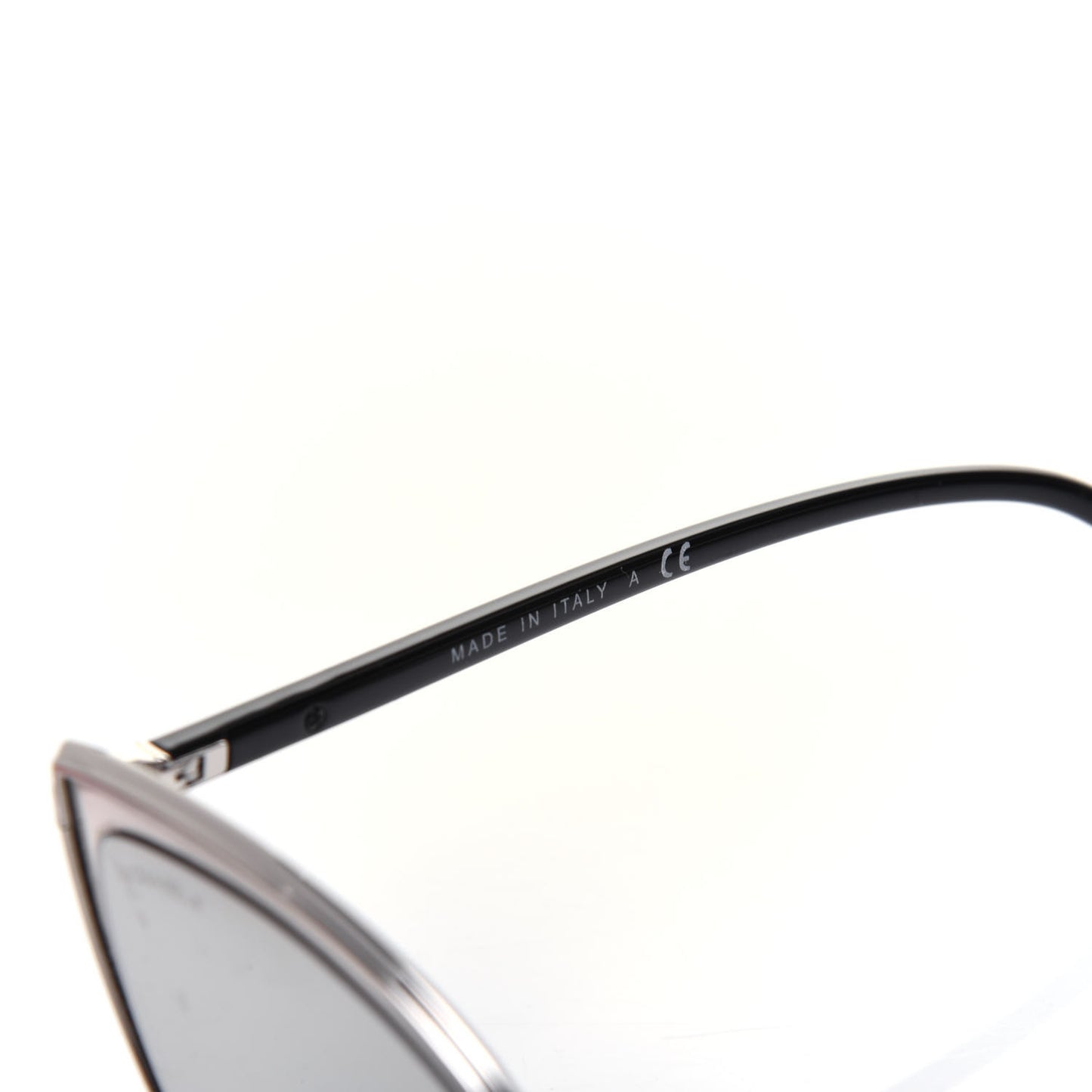 Metal Cat Eye Sunglasses 4222 Silver Black