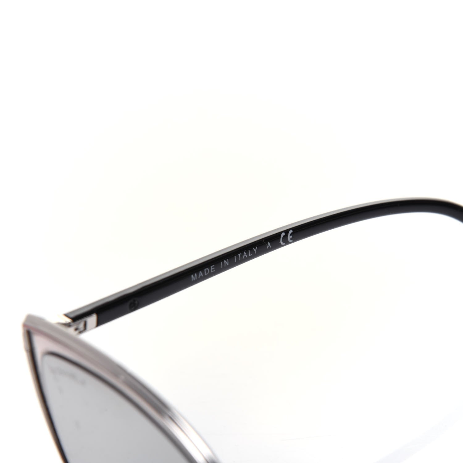 Chanel Metal Cat Eye Sunglasses 4222 Silver Black 6 of 8