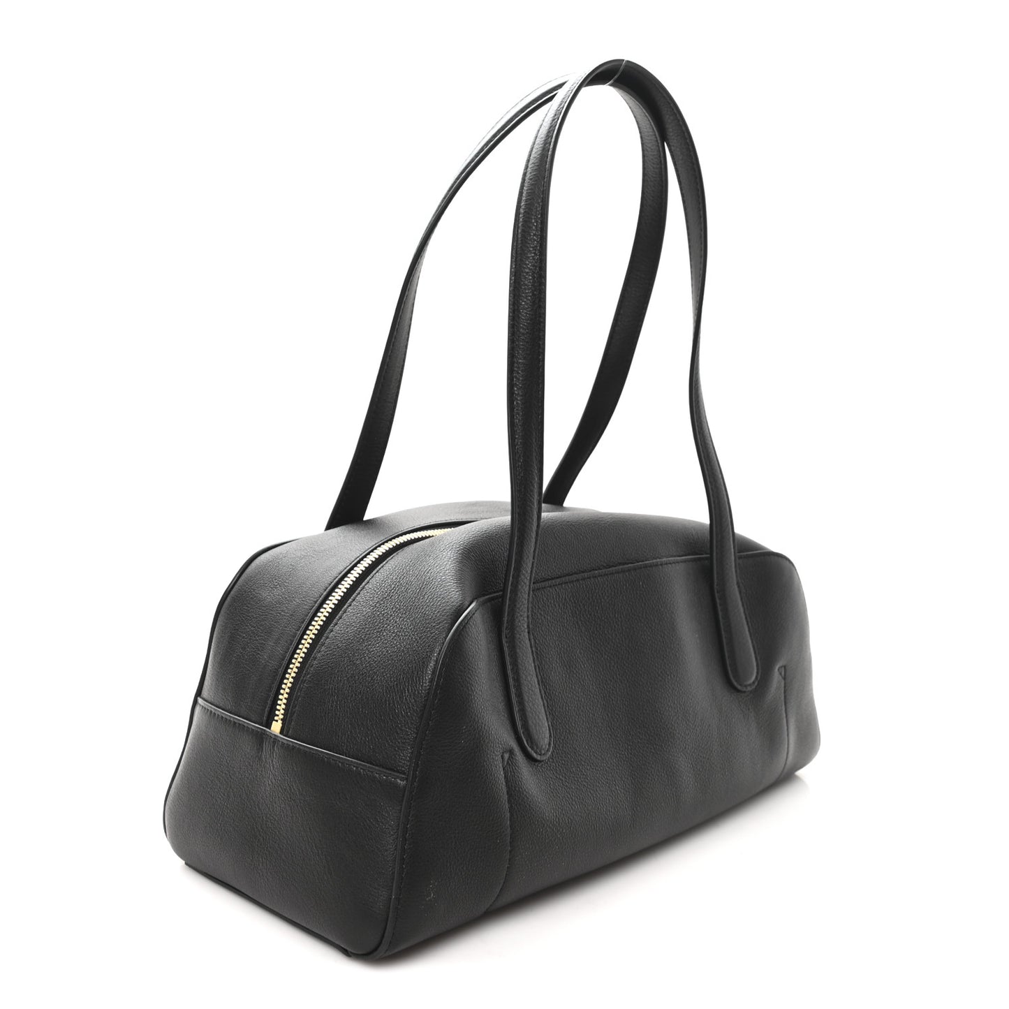 Pebbled Calfskin Handbag Black