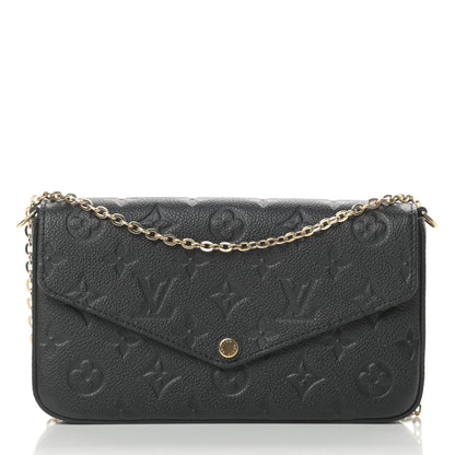 Louis Vuitton Empreinte Pochette Felicie Chain Wallet Black 3 of 14