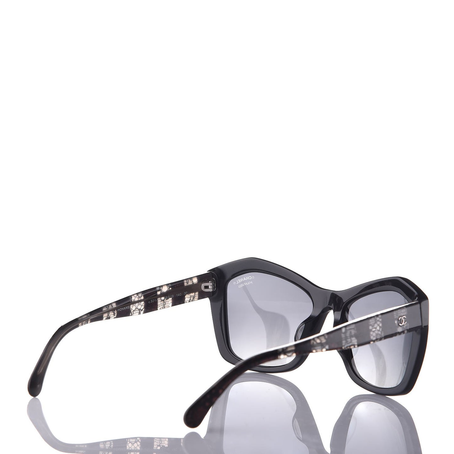 Lace Effect Sunglasses 5296-A Black