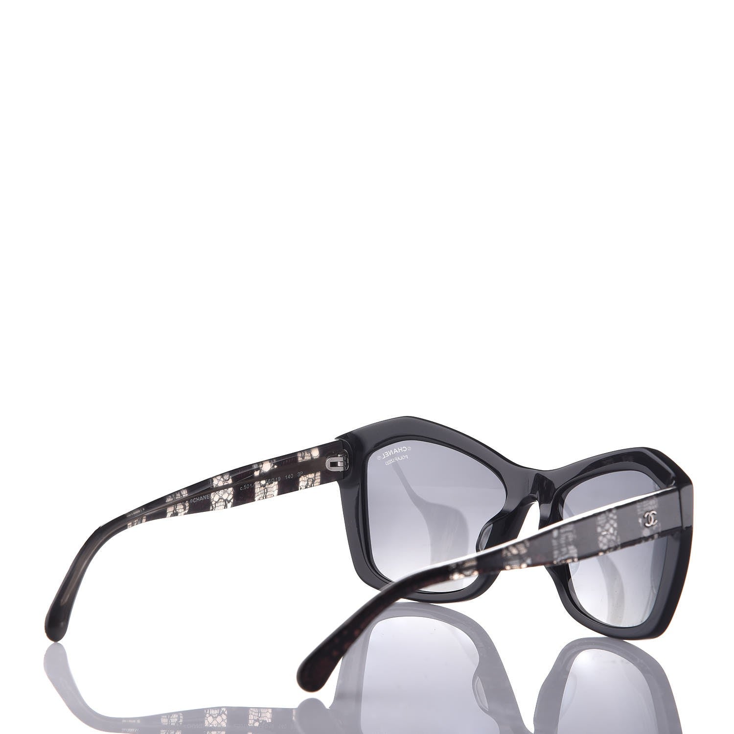 Chanel Lace Effect Sunglasses 5296-A Black 6 of 9