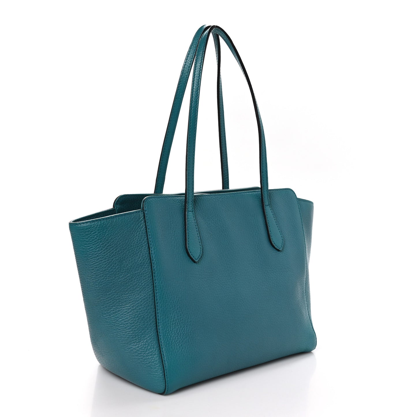 Dollar Calfskin Small Swing Tote Deep Cobalt