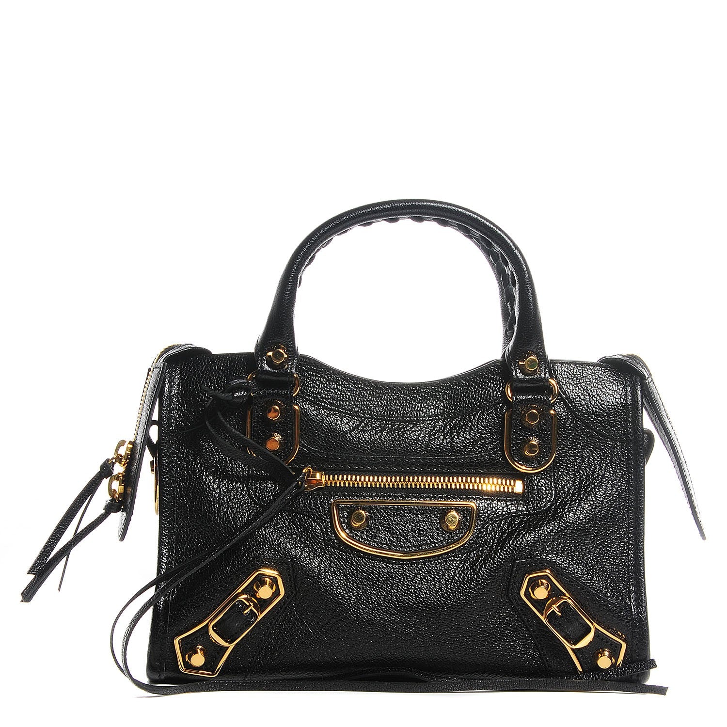 Balenciaga Chevre Gold Metallic Edge Hardware Mini City Black 1 of 15