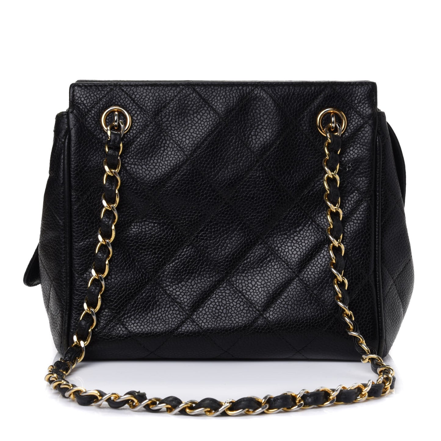 Caviar Quilted Small Shoulder Bag Black