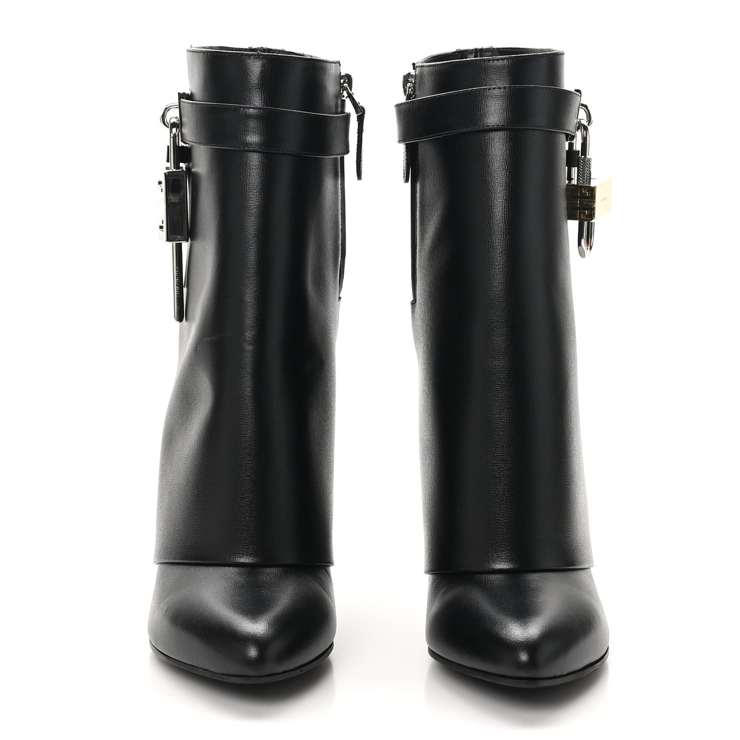 Givenchy Calfskin Shark Lock Ankle Boots 38 Black 3 of 8