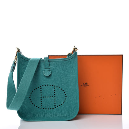 Hermes Taurillon Clemence Evelyne TPM Vert Verone 10 of 10