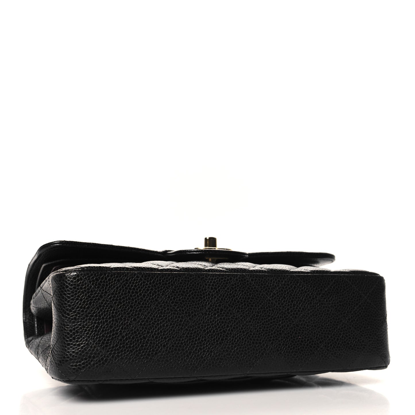 Caviar Quilted Small Double Flap Black