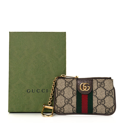 Gucci GG Supreme Monogram Web Ophidia Key Case Beige New Acero 9 of 9