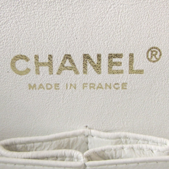 Chanel Caviar Quilted Medium Double Flap White 10 of 12