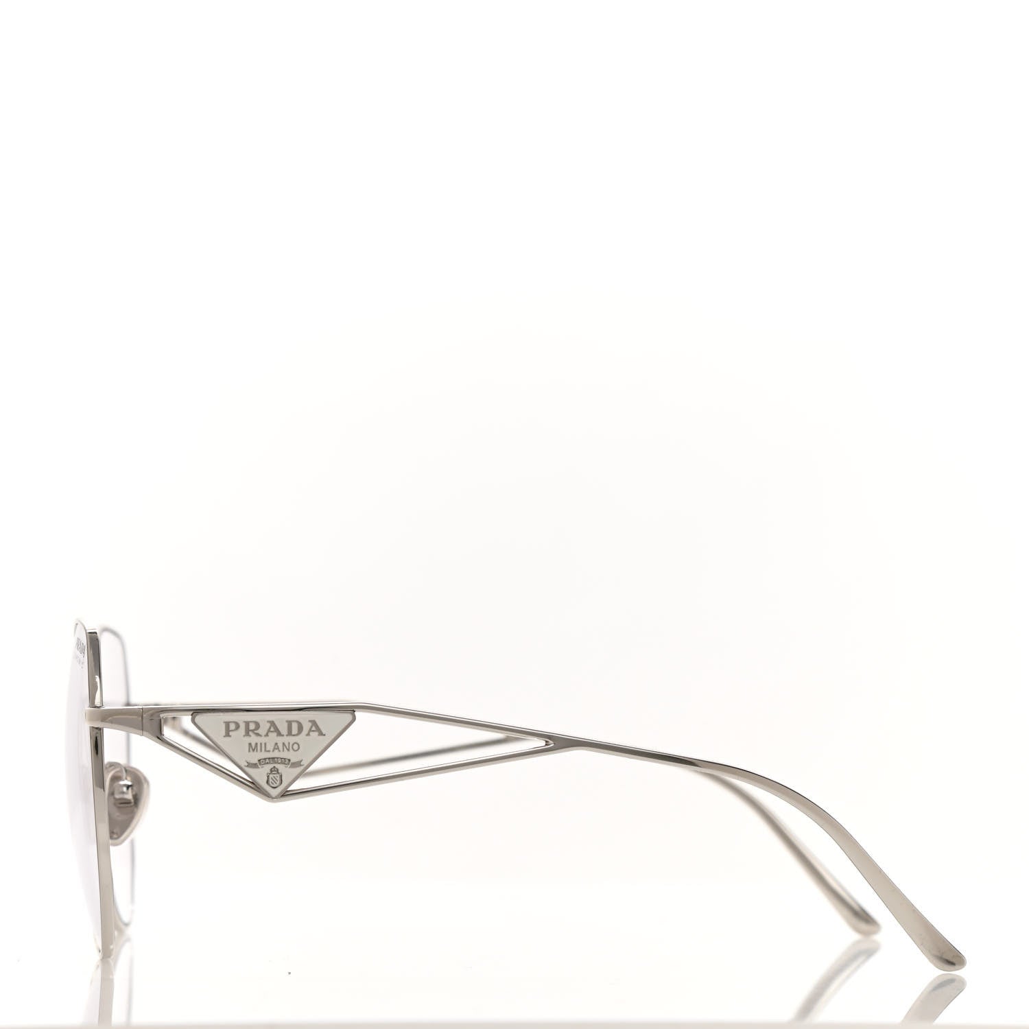 Prada Metal Symbole Triangle Logo Sunglasses SPR57Y Grey 3 of 7